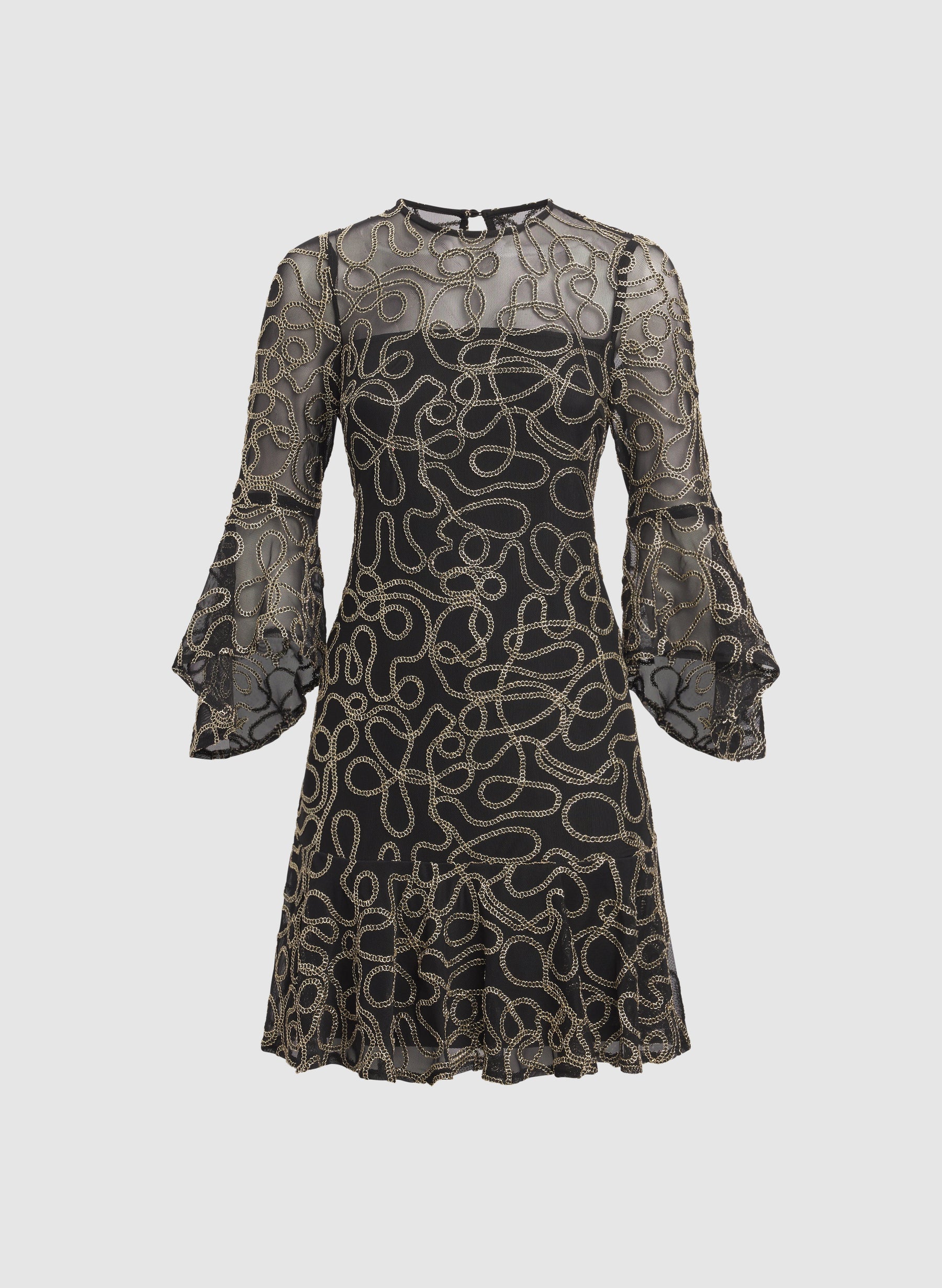 Metallic Embroidered Dress