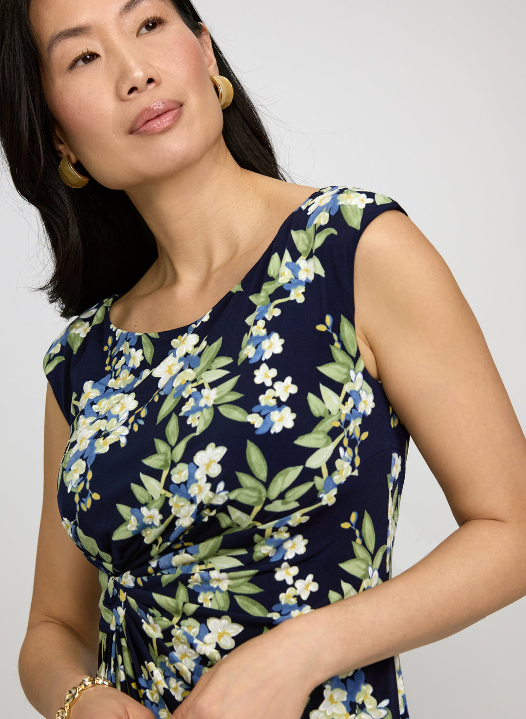Floral Draped Dress