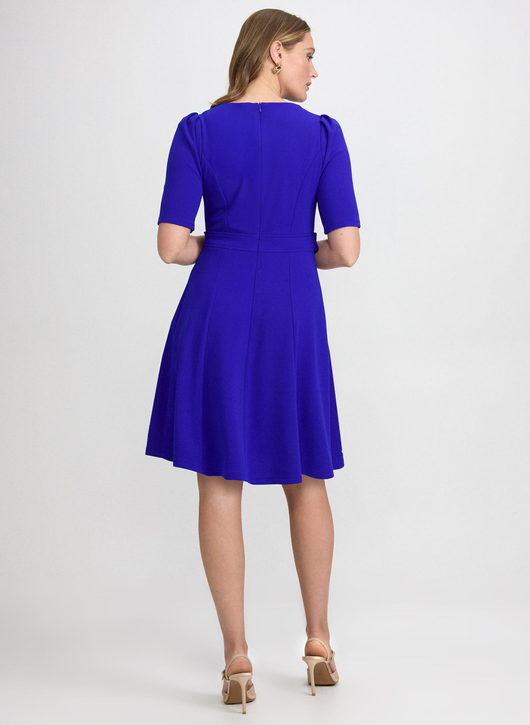 Buttoned-Tab Detail Dress