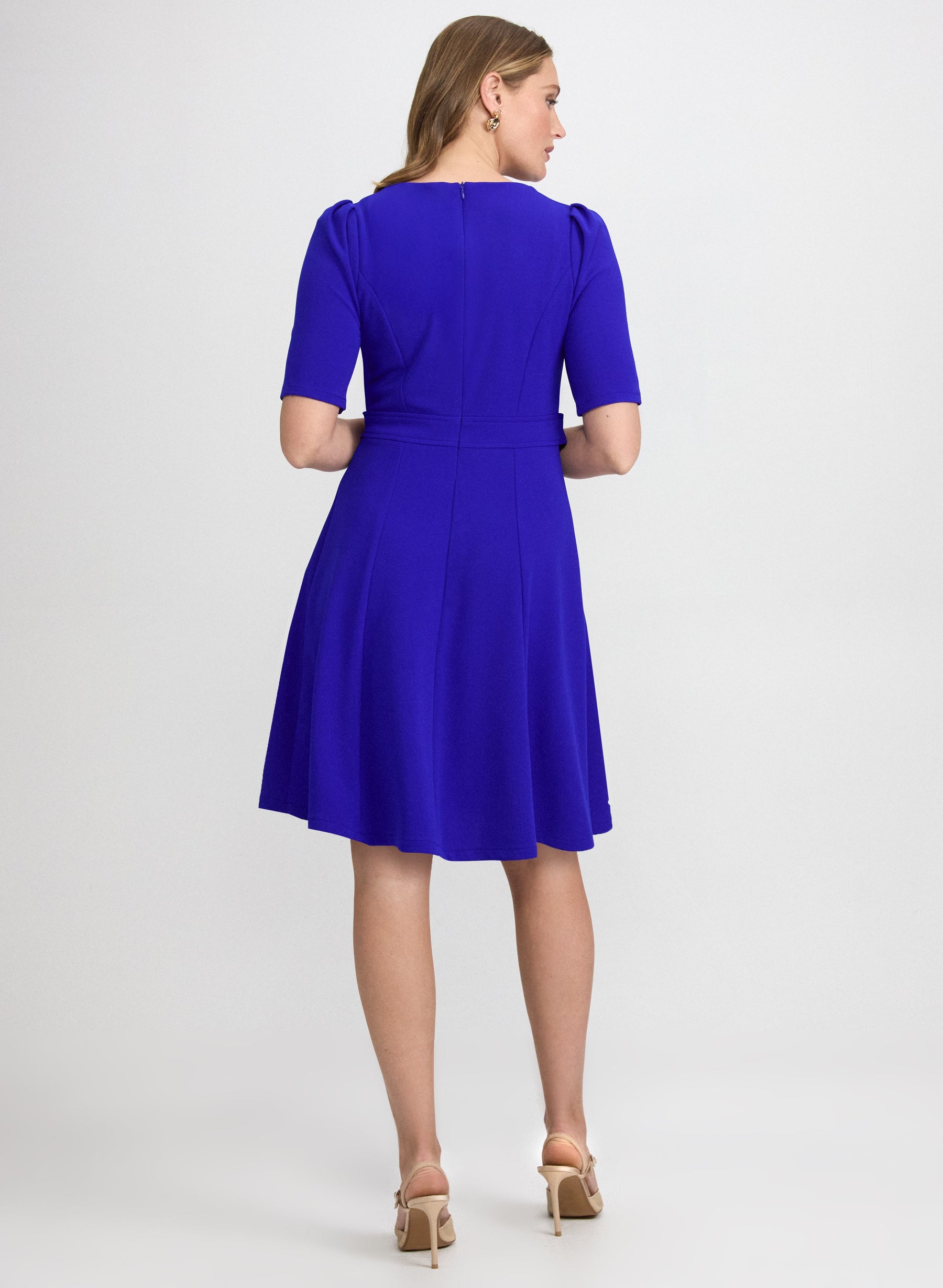 Buttoned-Tab Detail Dress