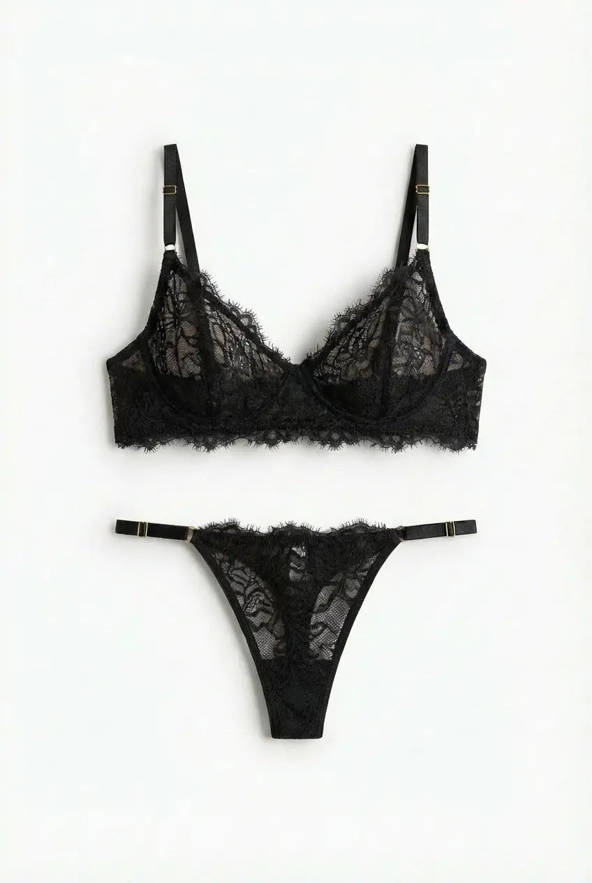 Femme Atelier Lingerie Set - Black