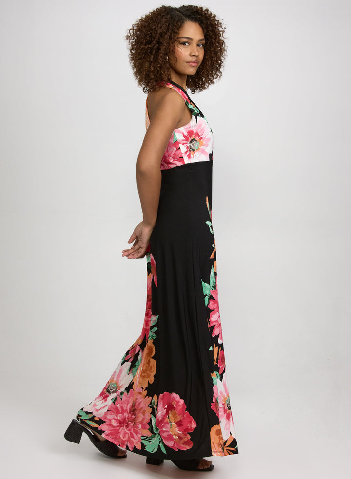 Floral Placement Print Dress