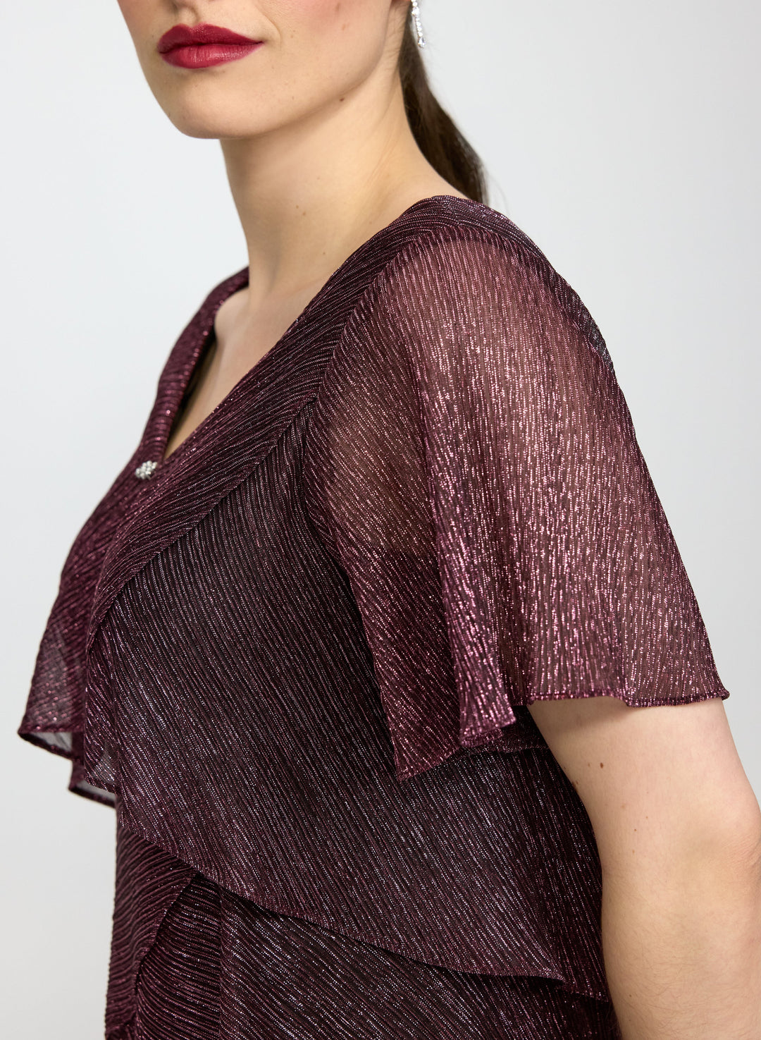 Tiered Metallic Dress
