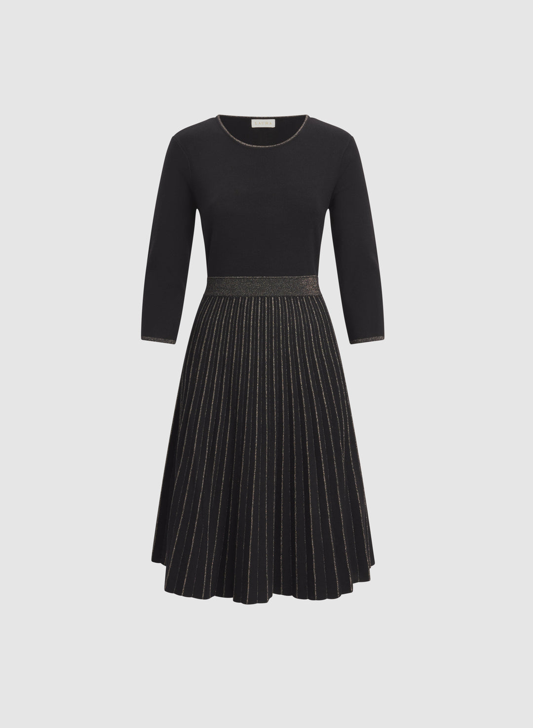 Pleated Metallic Dress