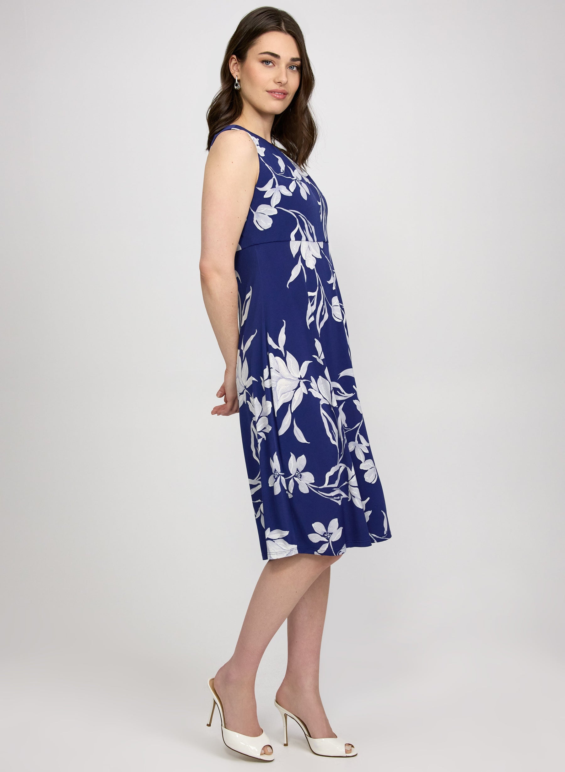 Floral Jersey Midi Dress