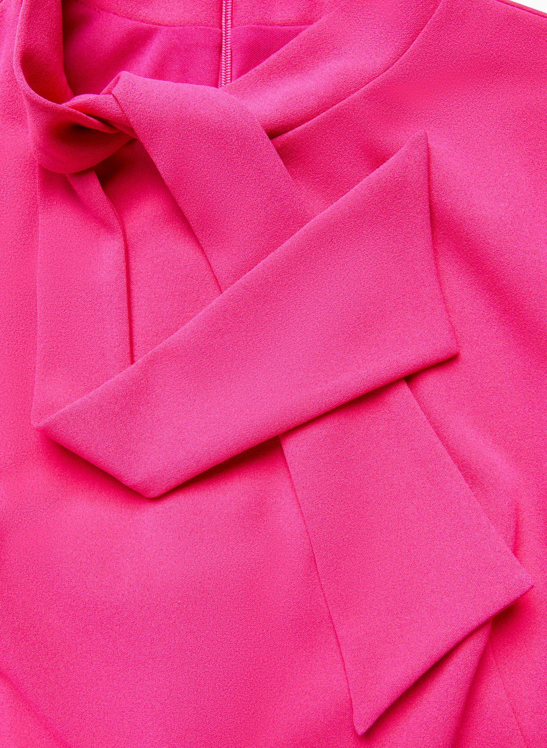 Sleeveless Tie Neck Dress