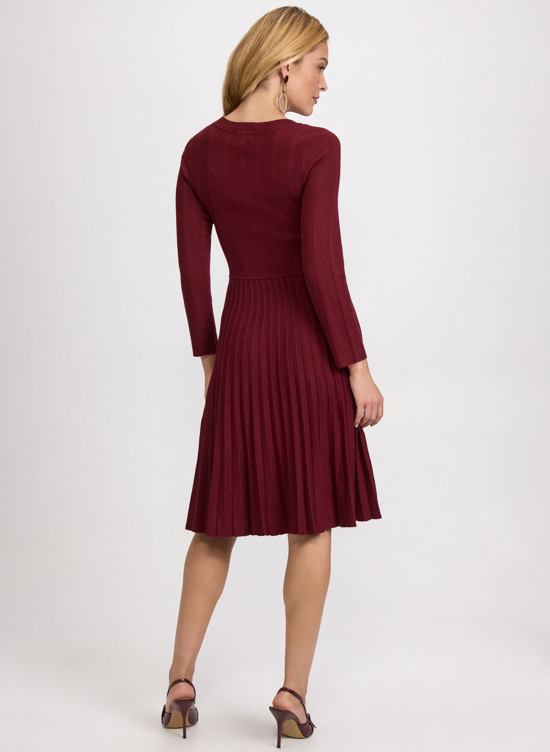 Pleated Knit Dress