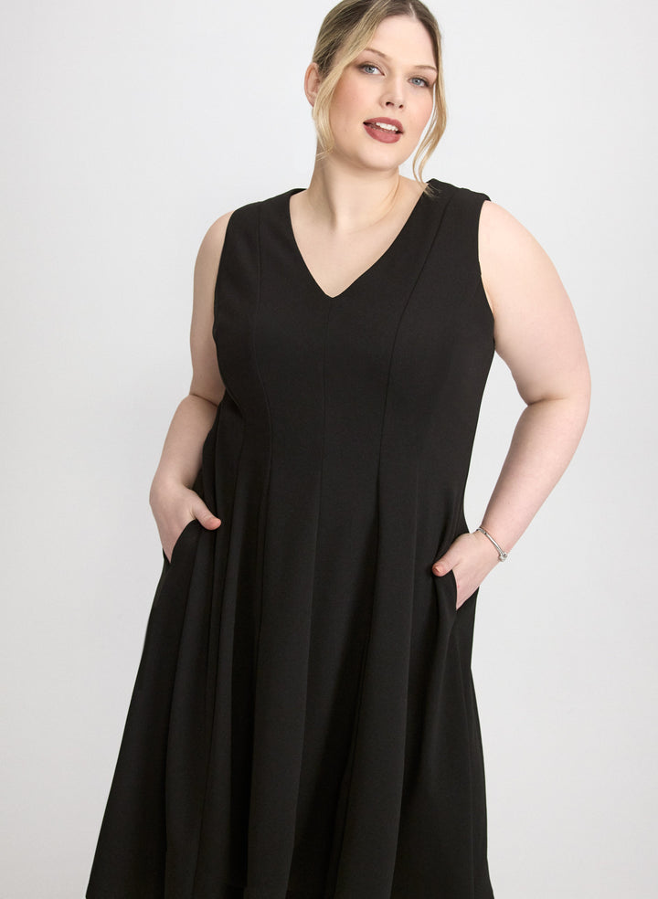 Crepe Fit and Flare Dress