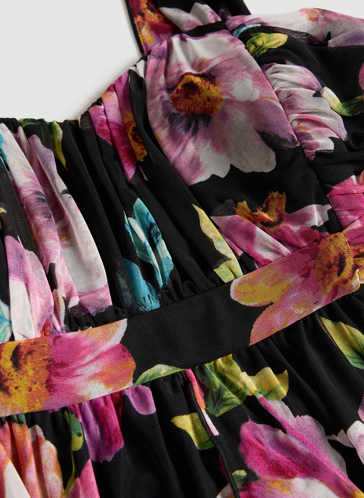 Chiffon Floral Maxi Dress