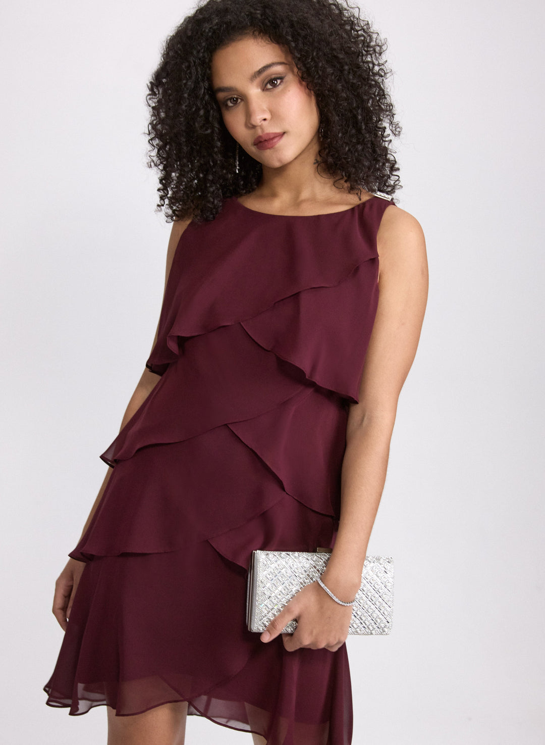 Tiered Chiffon Dress