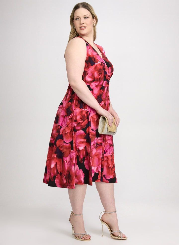 Floral Twist-Detail Dress