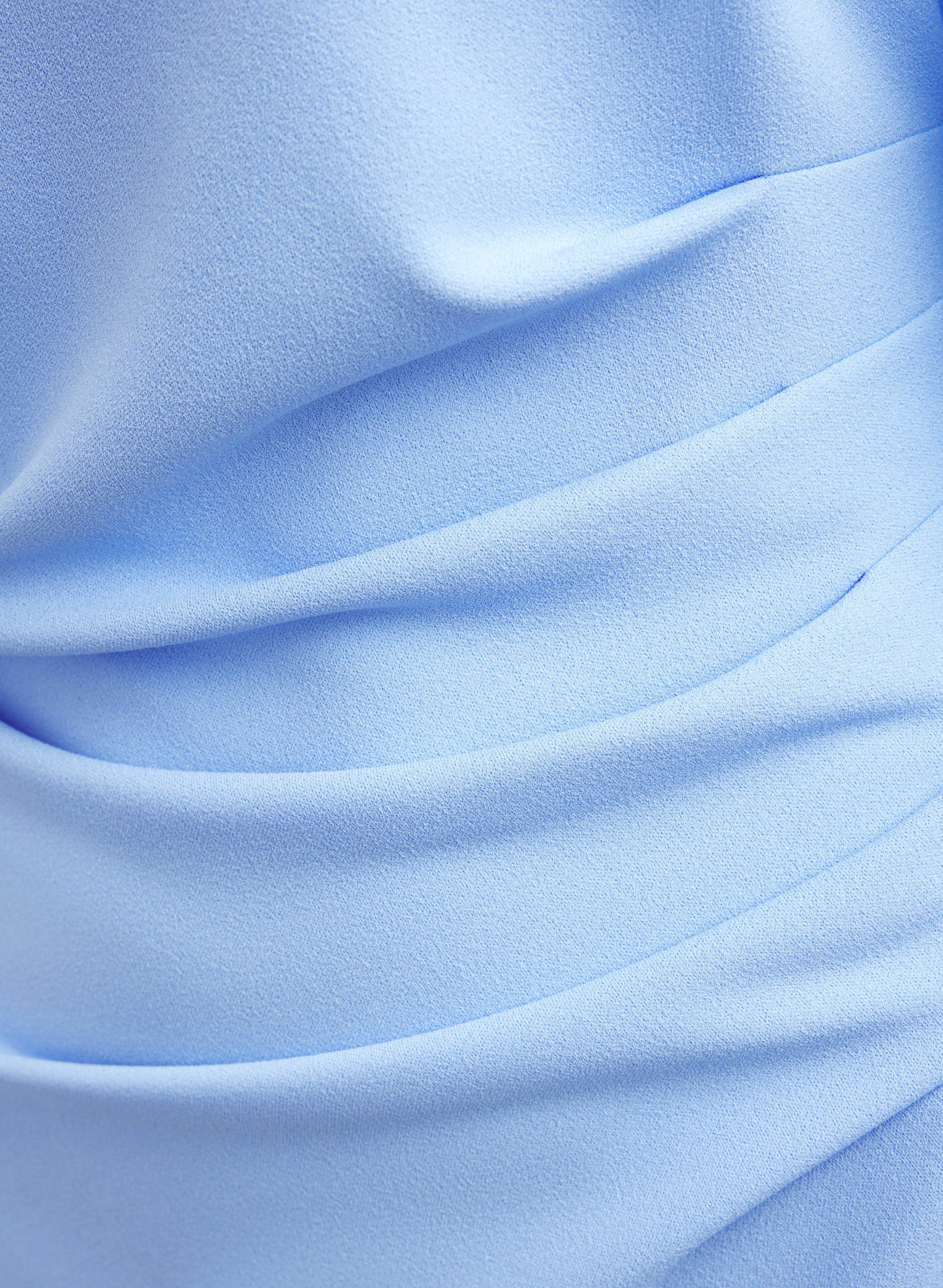 Pleated Chiffon Sleeve Dress