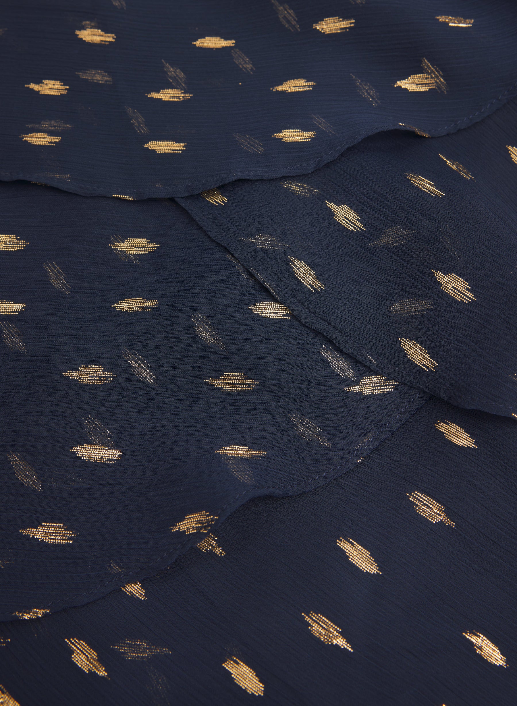 Tiered Foil Print Dress