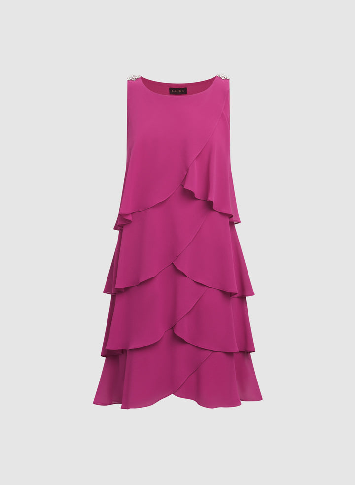 Tiered Chiffon Dress