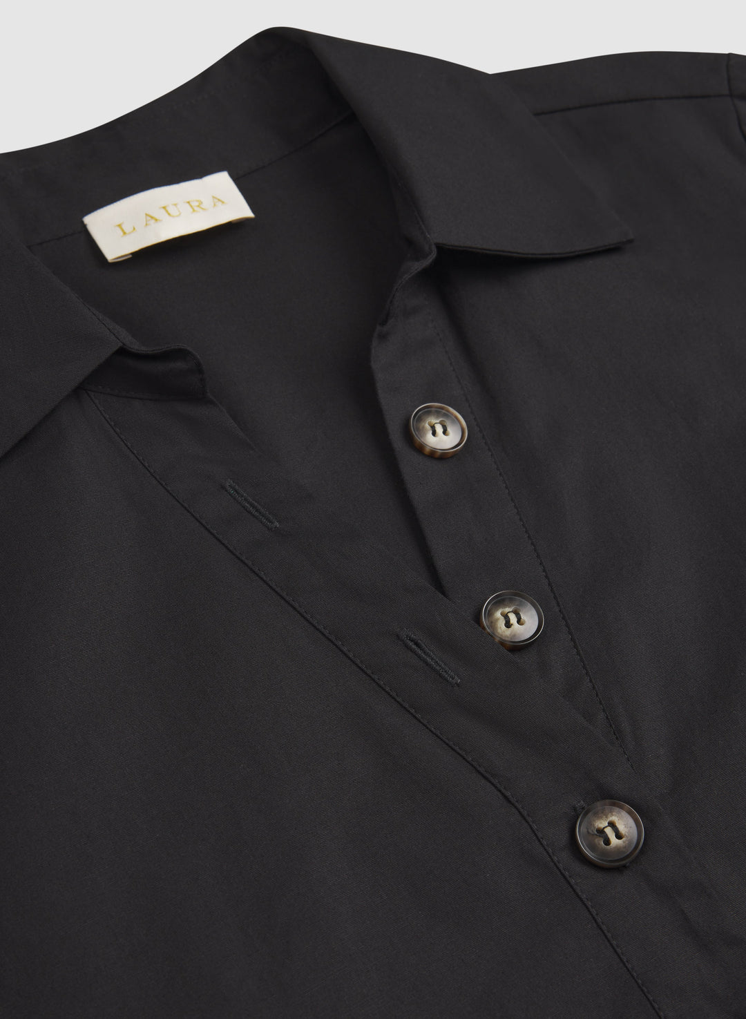 Buttoned Cotton-Blend Dress