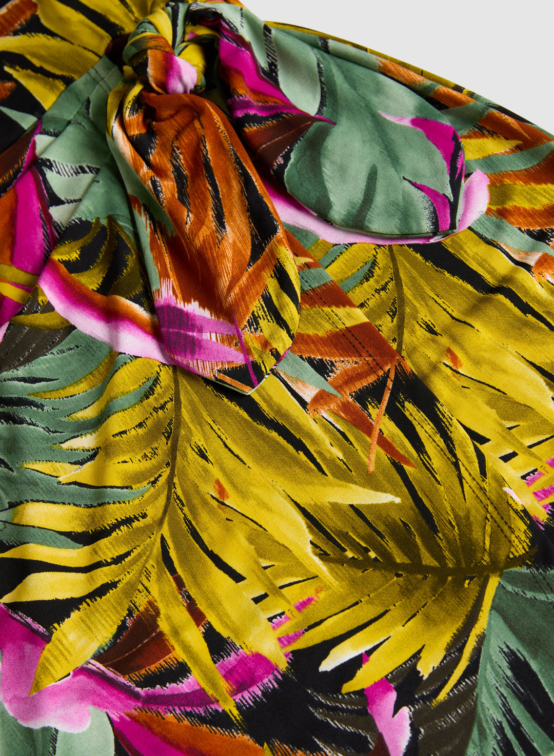 Tropical Tie-Waist Dress