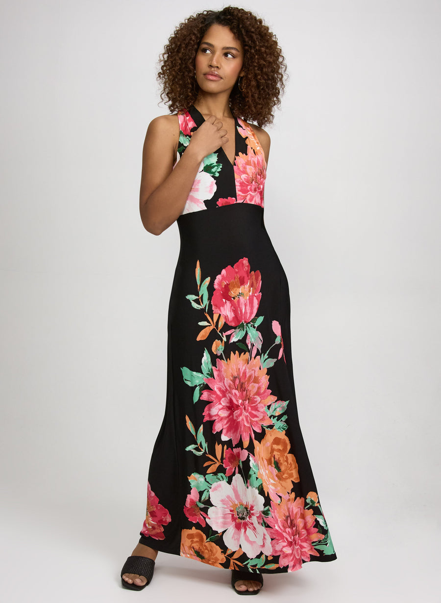 Floral Placement Print Dress