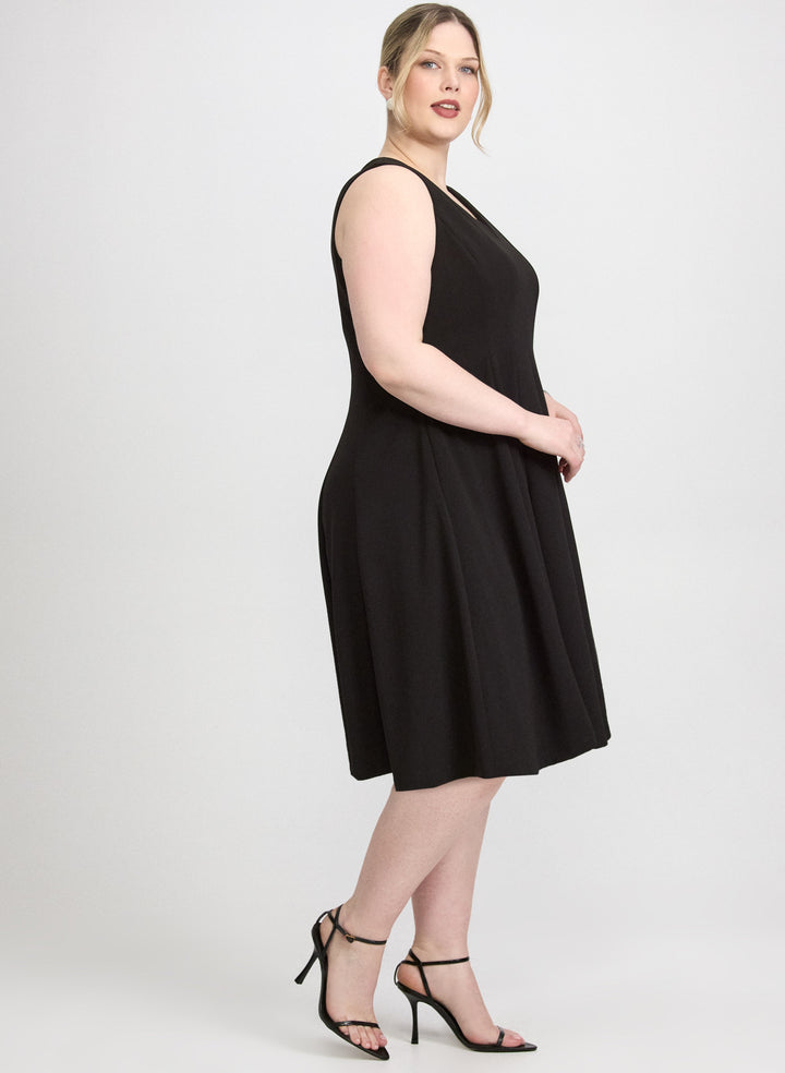 Crepe Fit and Flare Dress