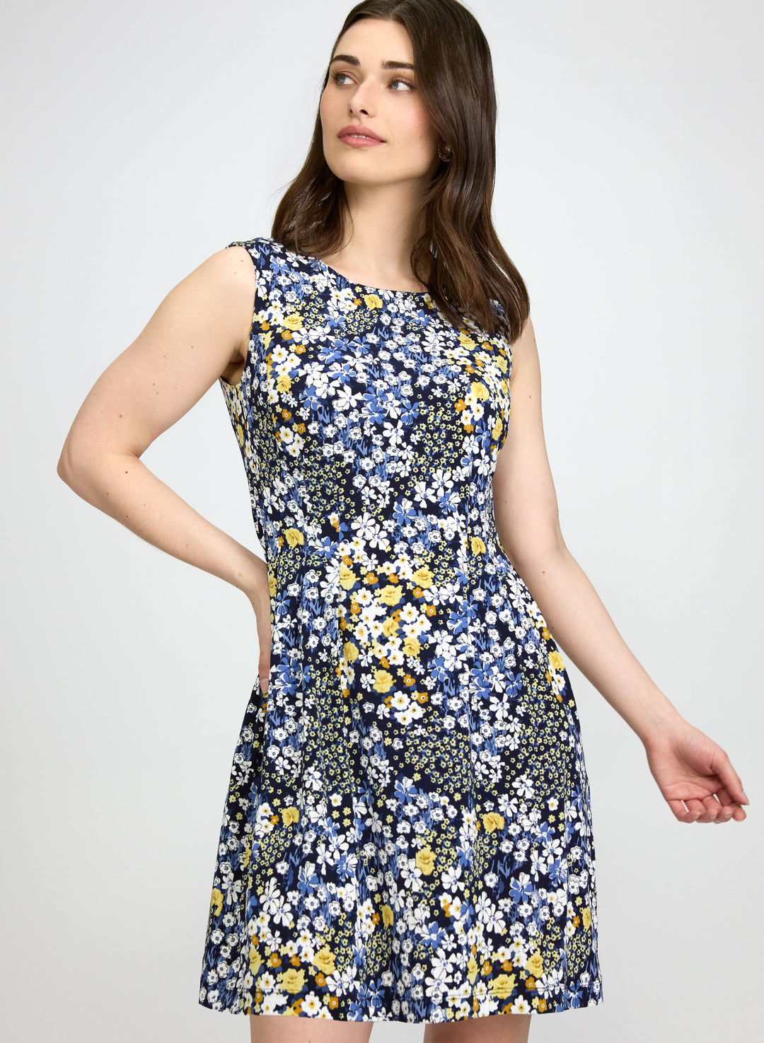 Floral Print Sleeveless Dress