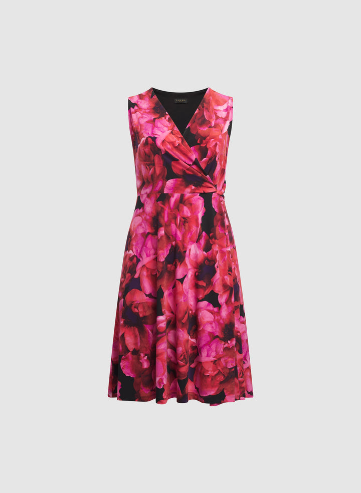 Floral Twist-Detail Dress