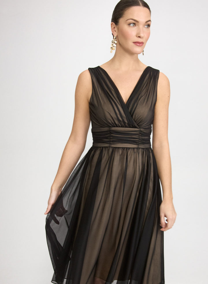 Mesh Fit and Flare Dress
