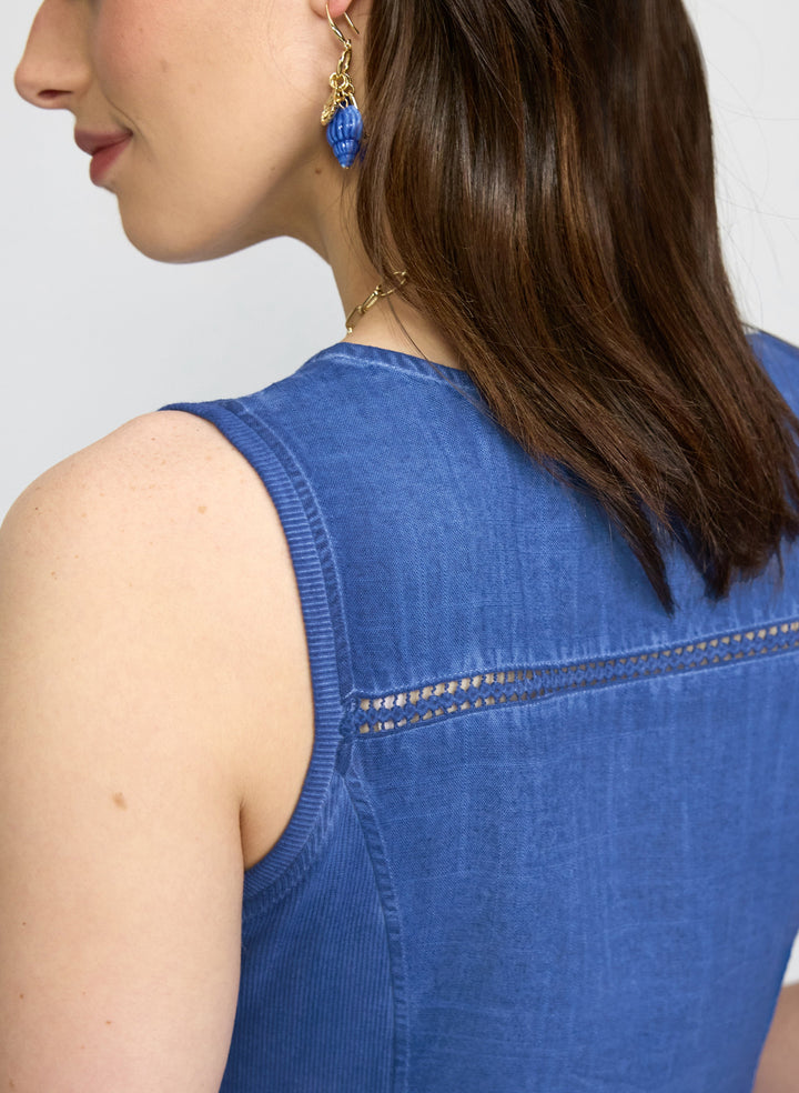 Linen-Blend Dress