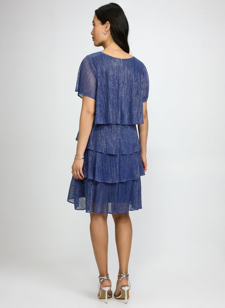 Tiered Metallic Dress