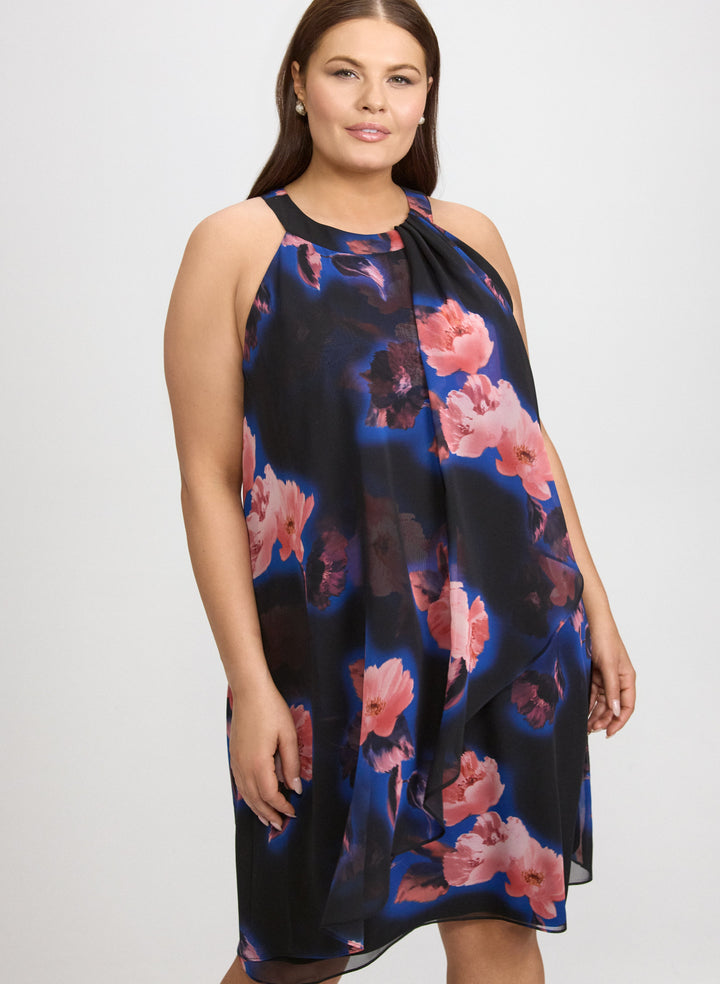 Chiffon Halter Neck Dress