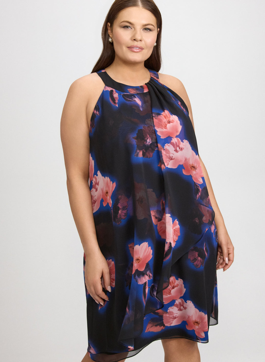 Chiffon Halter Neck Dress