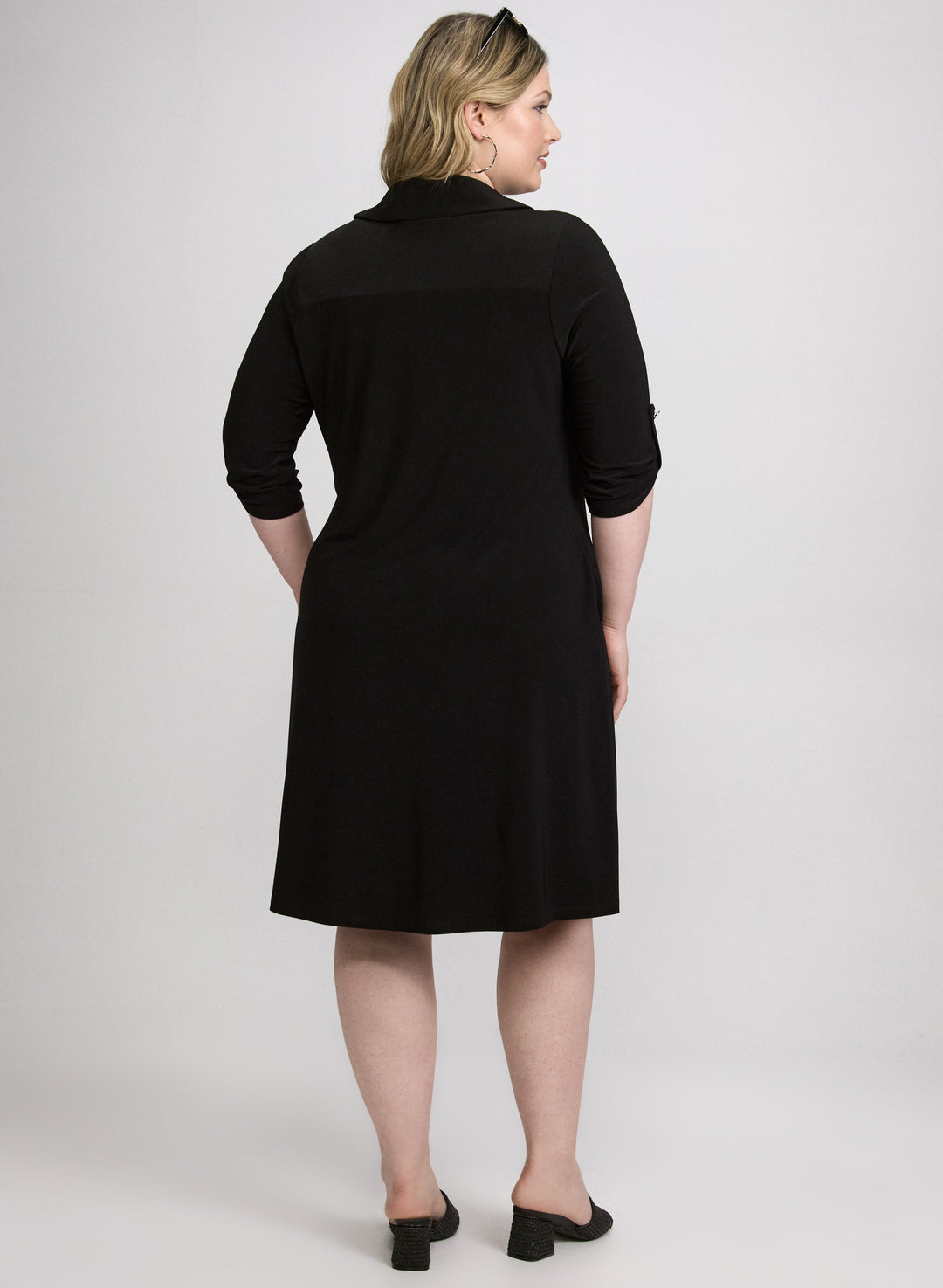 Half-Zip Jersey Dress