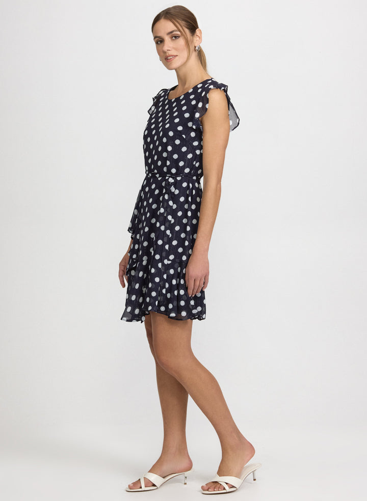 Polka Dot Chiffon Dress
