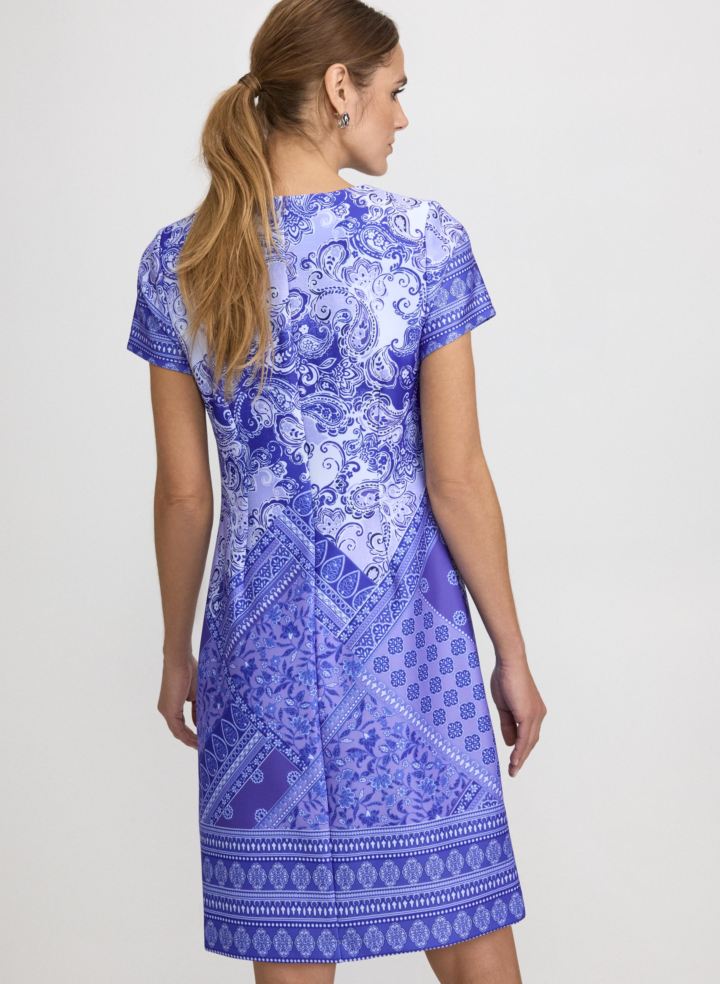 Mixed Paisley Print Dress
