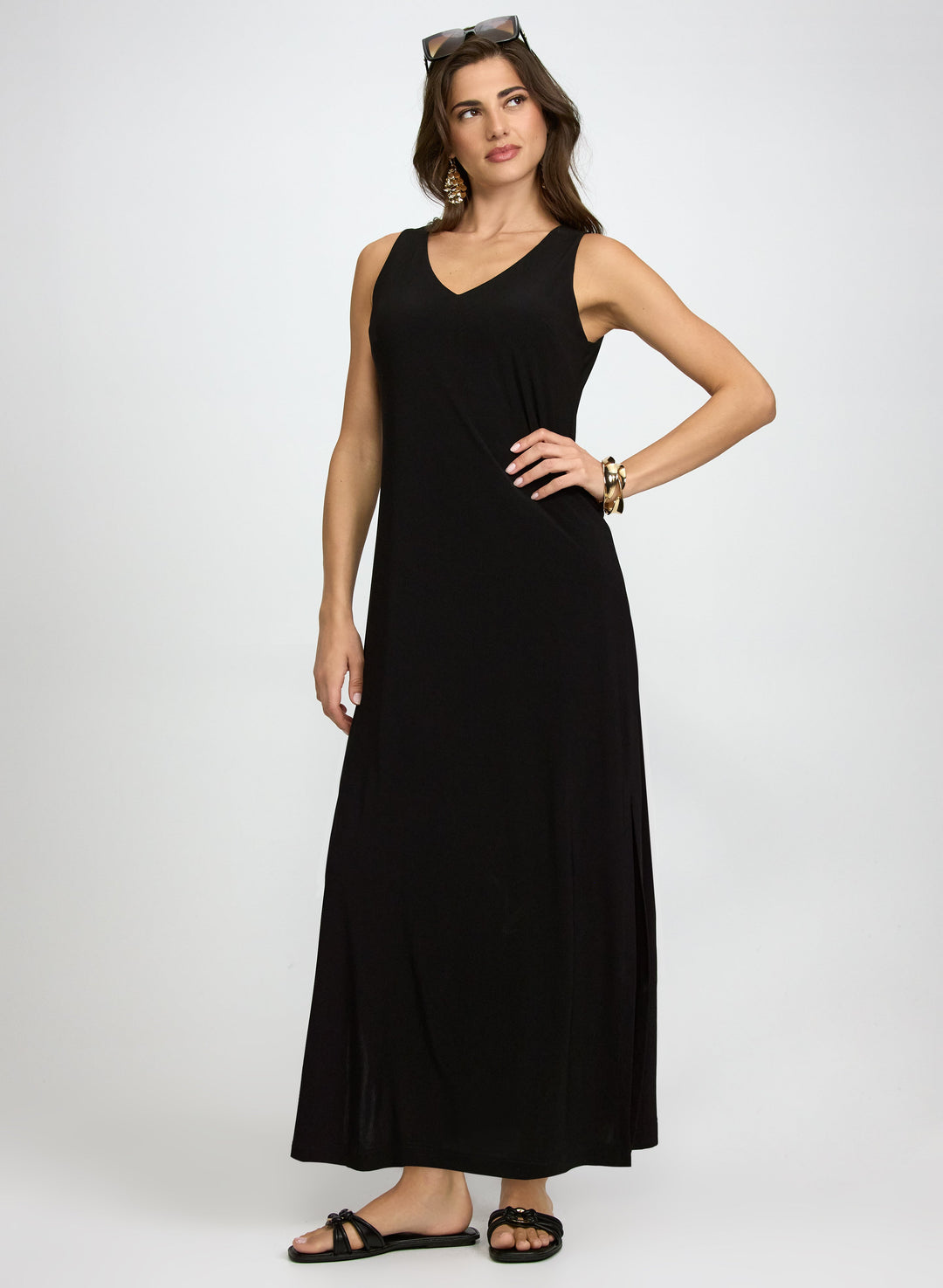 Sleeveless Jersey Maxi Dress