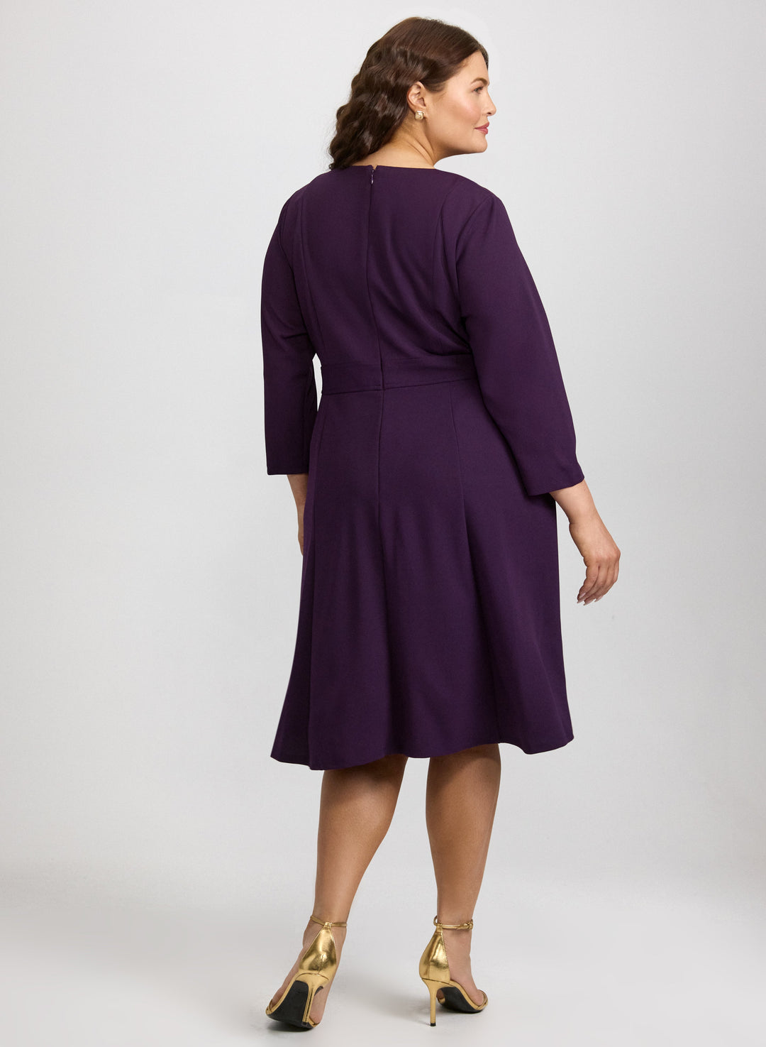 Buttoned-Tab Detail Dress