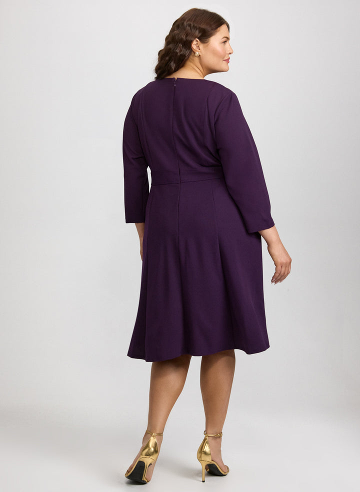 Buttoned-Tab Detail Dress