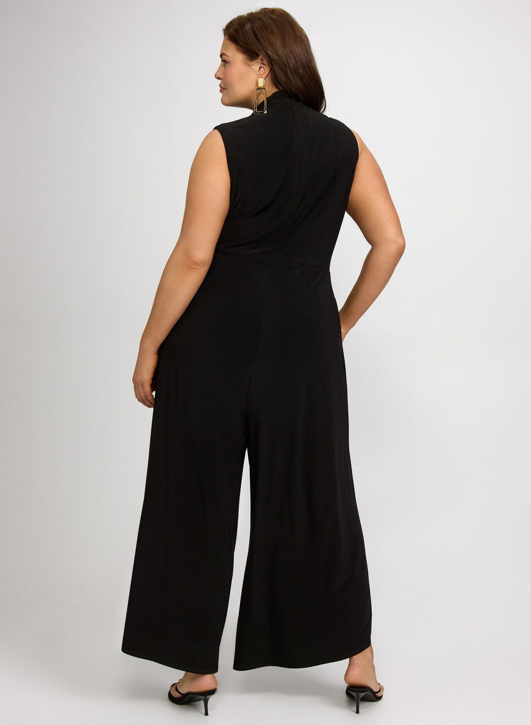 Melanie Lyne - Brooch Fastened Wrap-Over Jumpsuit