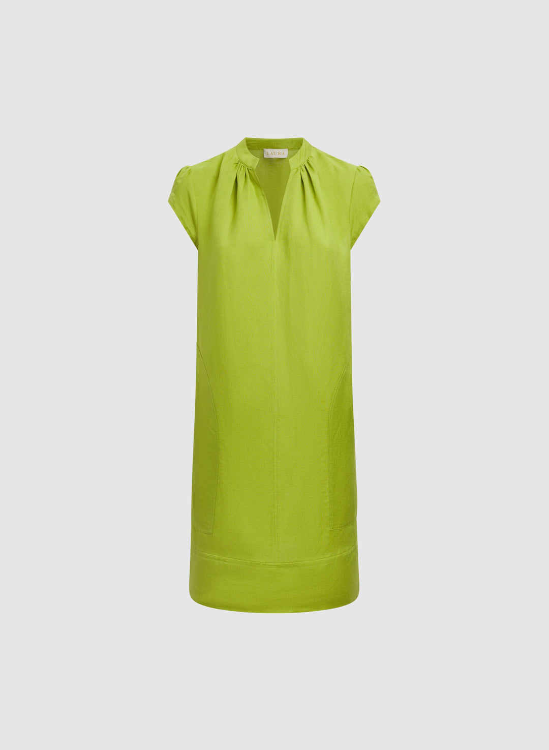 Straight Linen-Blend Dress