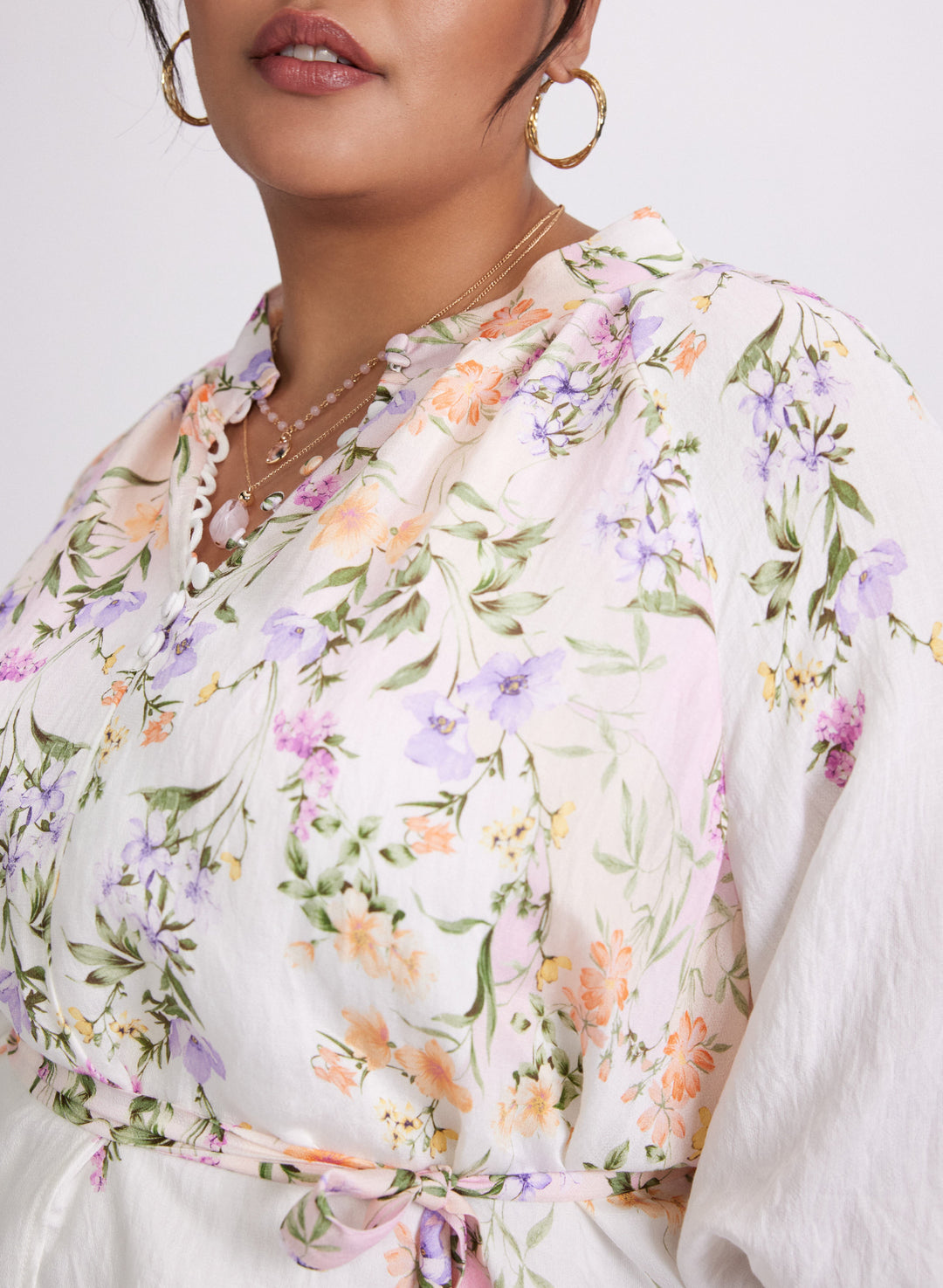 Floral 3/4 Sleeve Dress