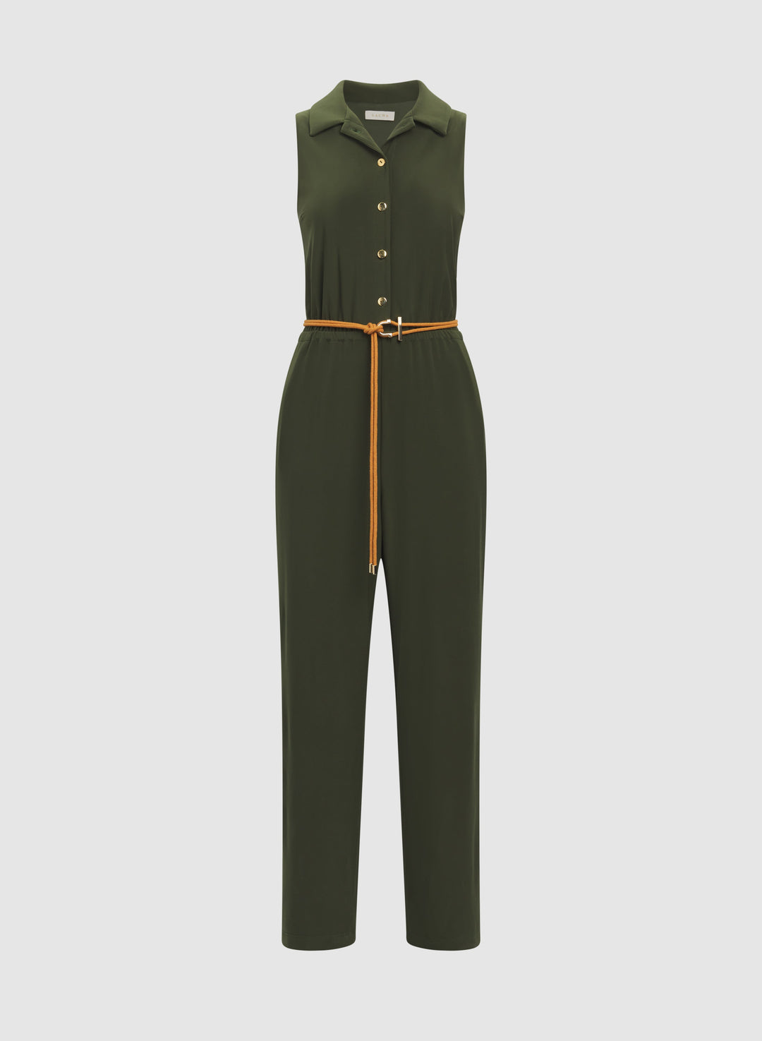 Belted Jersey Jumpsuit