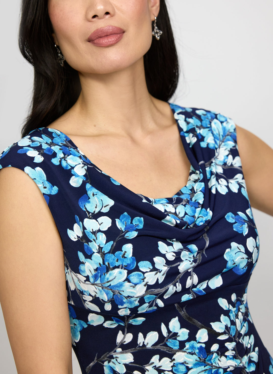 Floral Cowl Neck Dress
