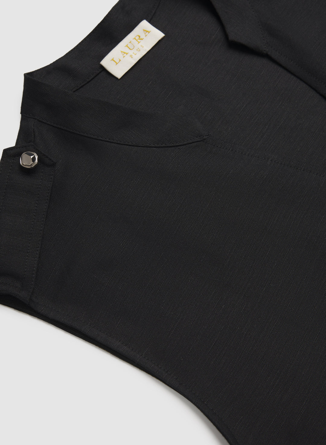 Linen-Blend Pocket Dress