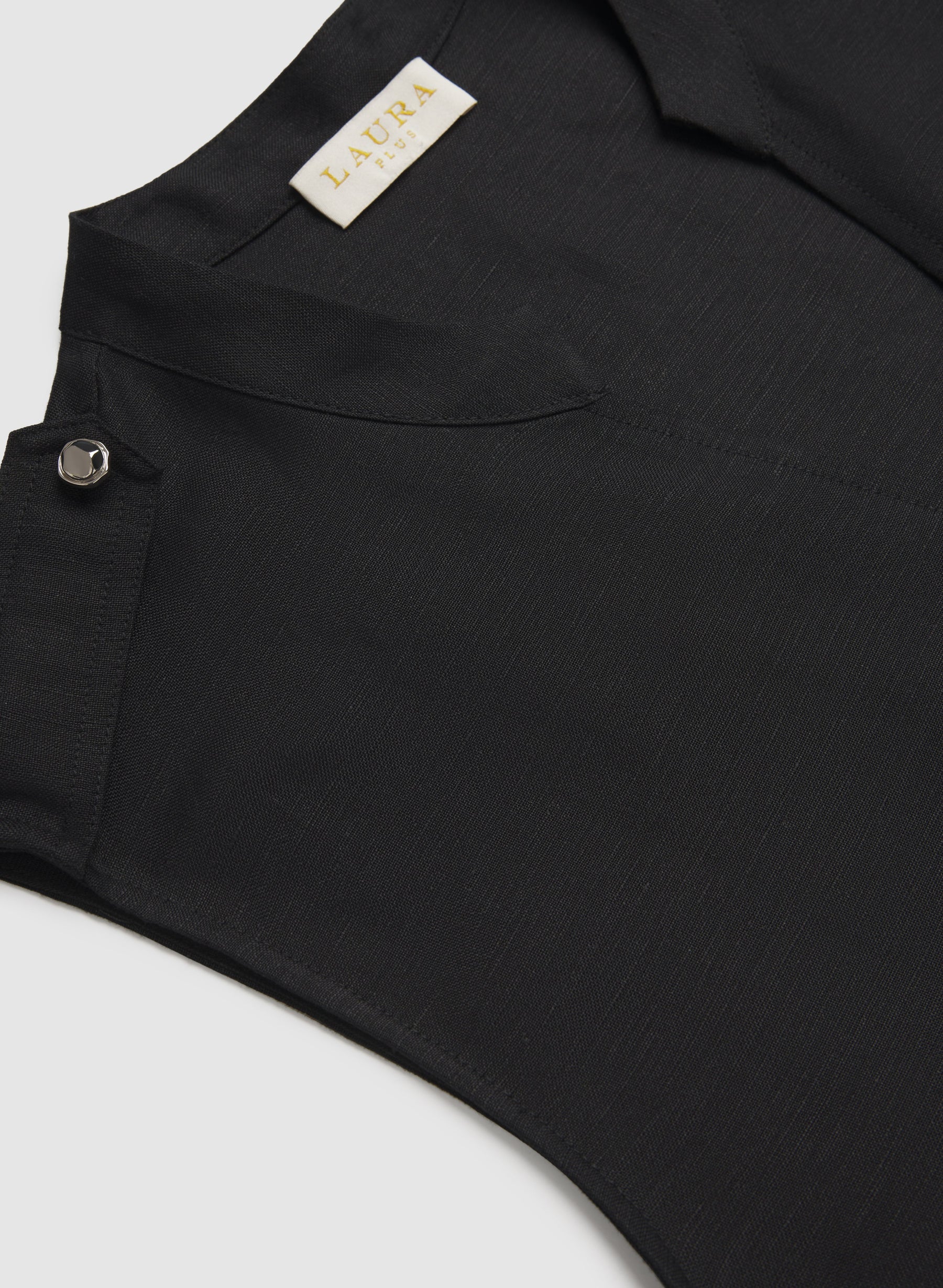 Linen-Blend Pocket Dress