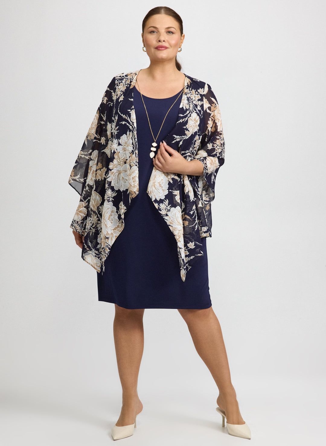 Floral Jacket & Jersey Dress