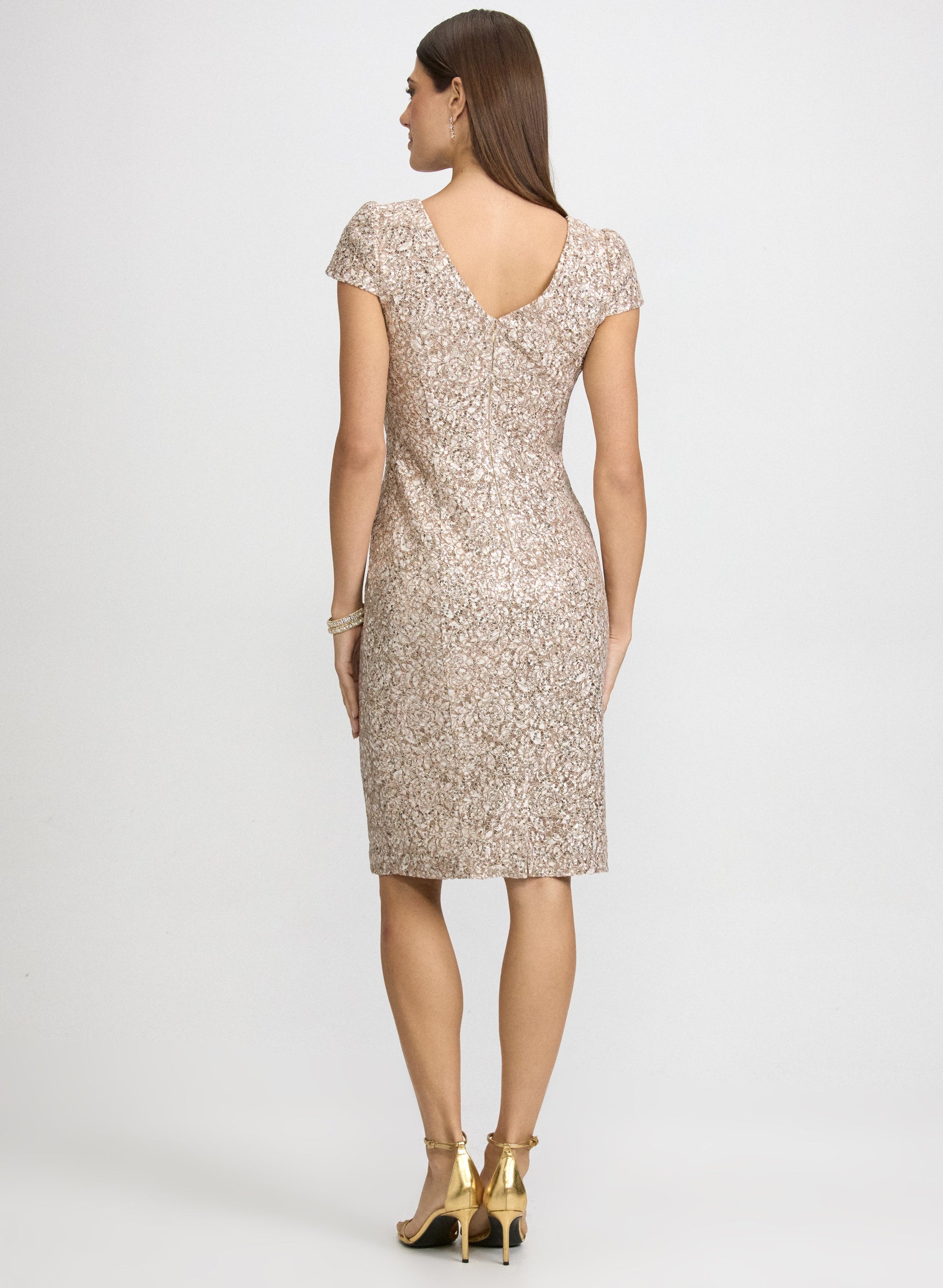 Sequined Lace Dress