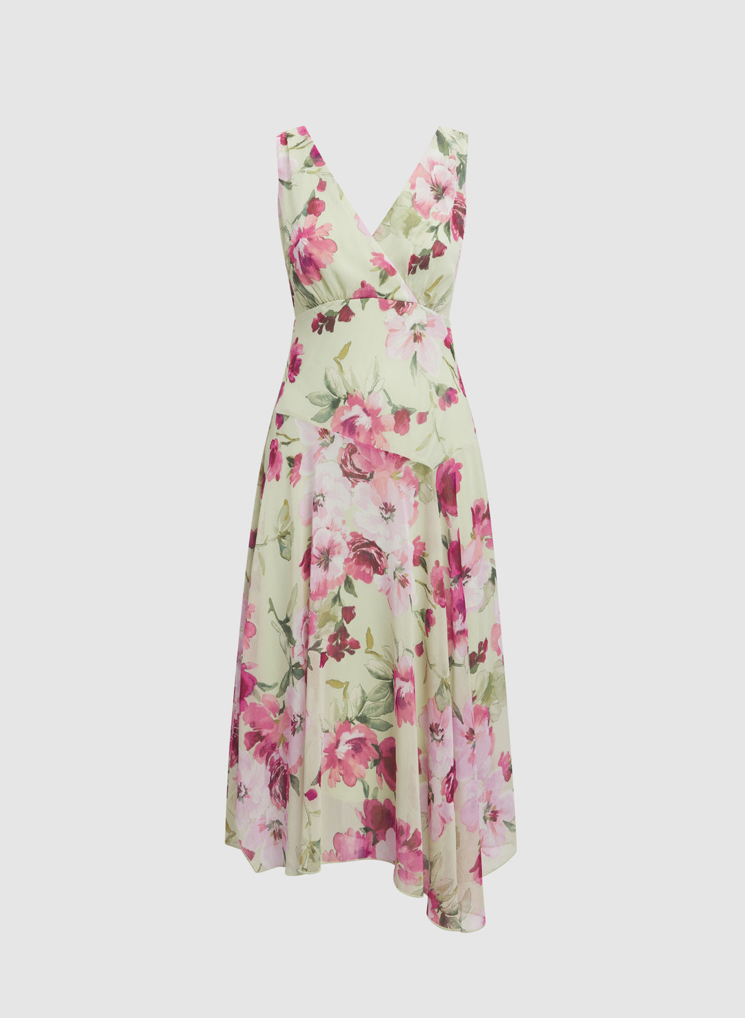 Floral Chiffon Midi Dress