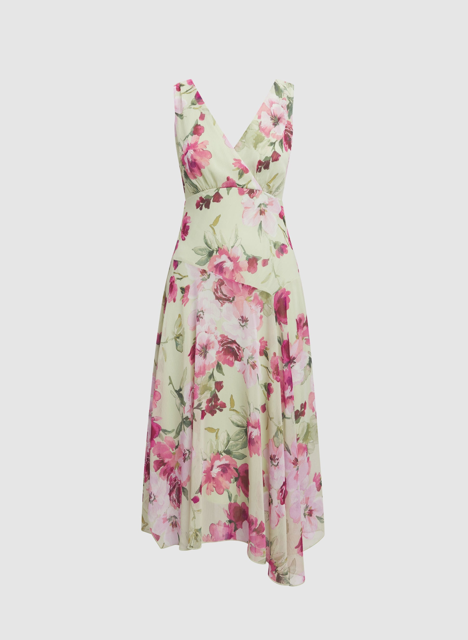 Floral Chiffon Midi Dress