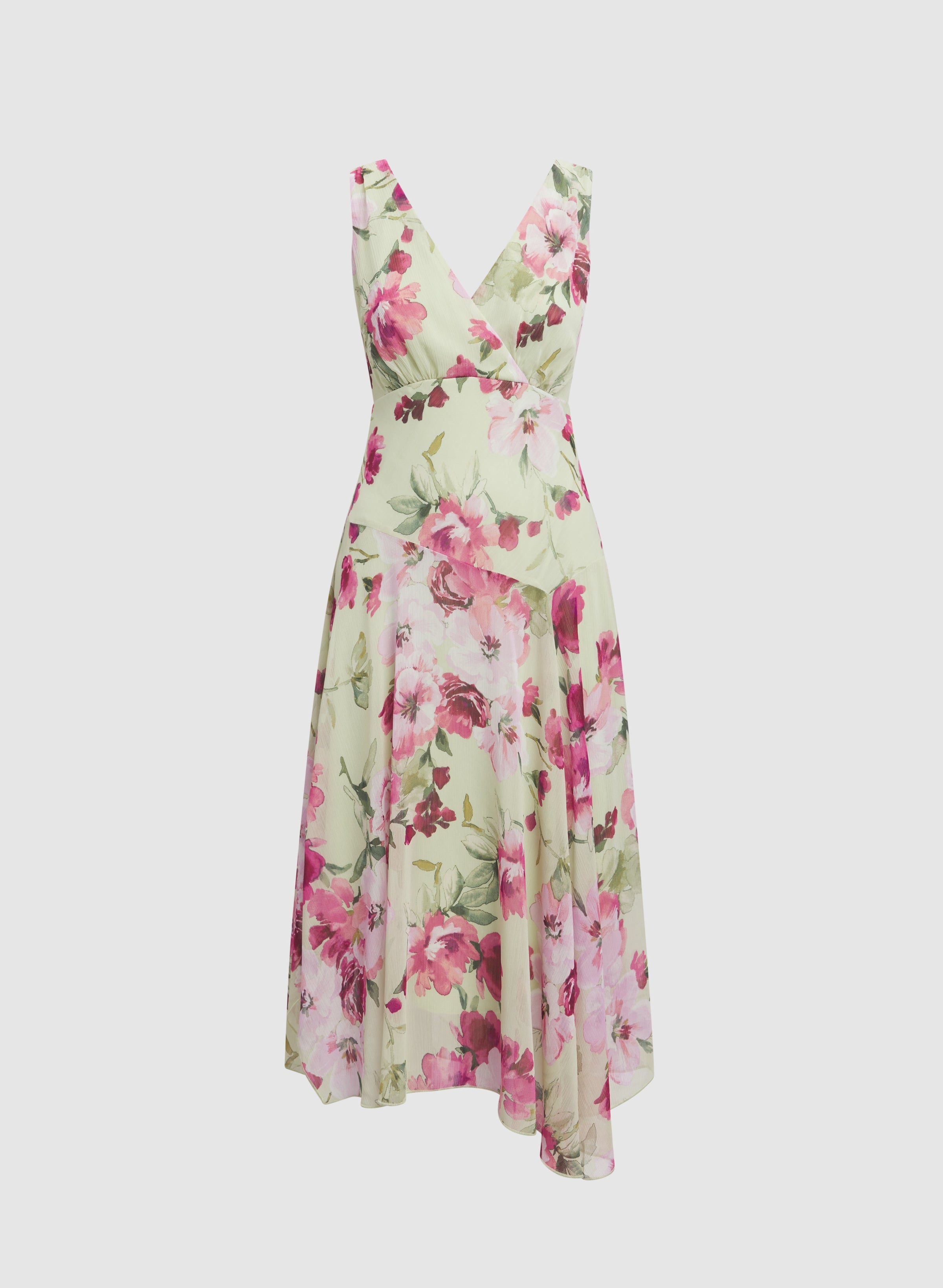 Floral Chiffon Midi Dress