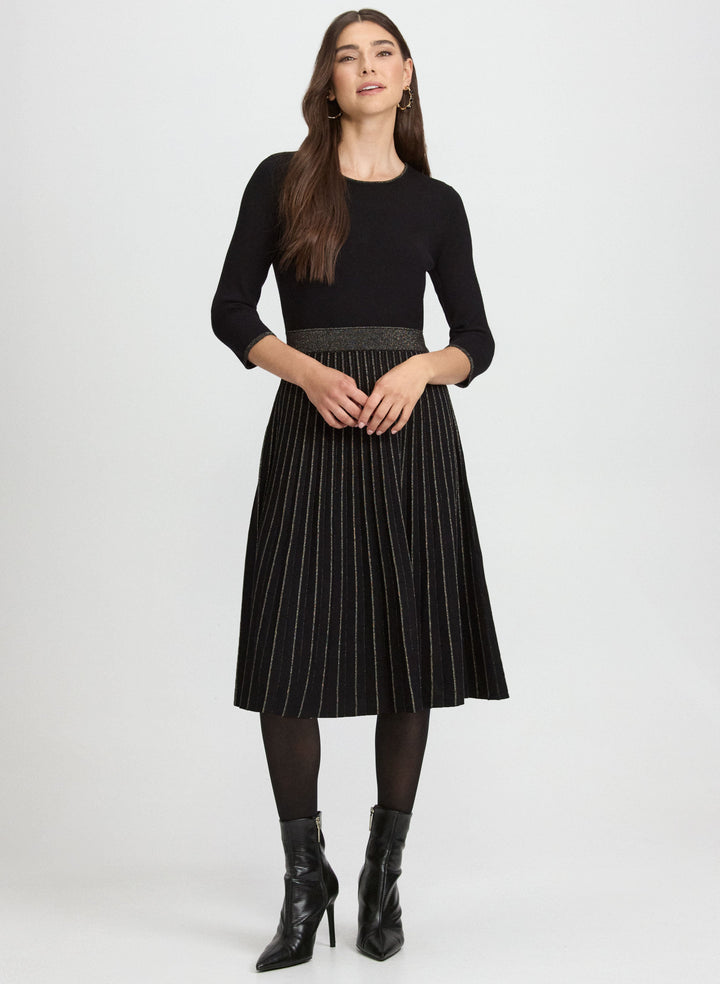 Pleated Metallic Dress