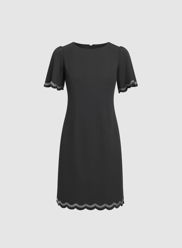 Scalloped Trim Dress