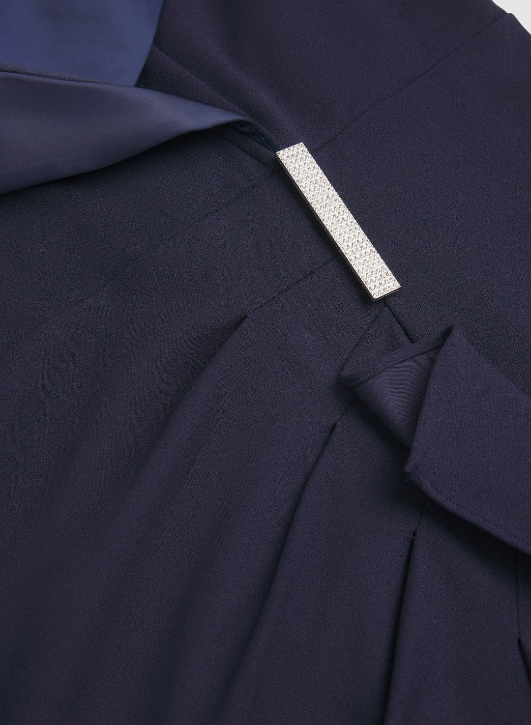 Tuxedo Satin Collar Dress
